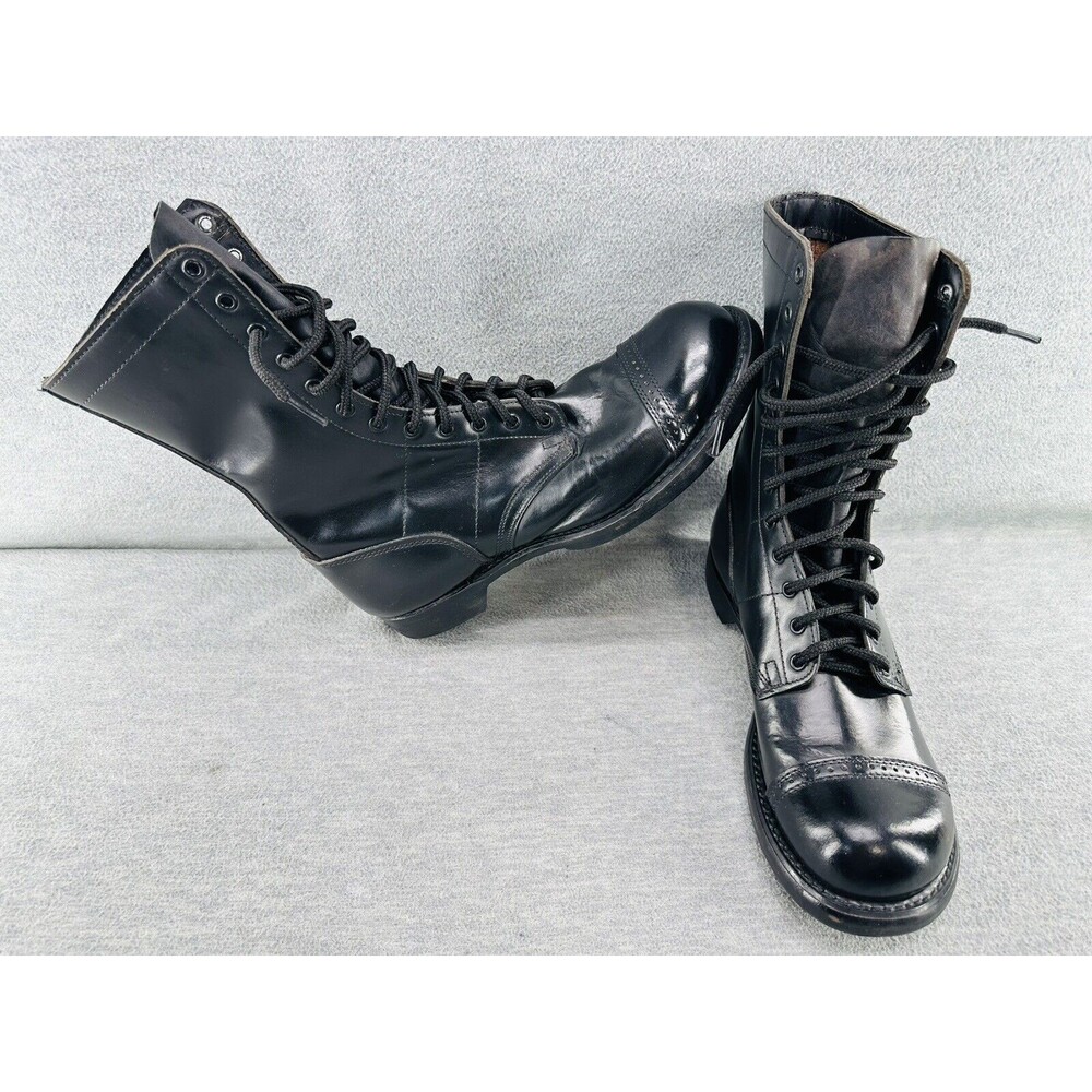 DOUBLE H BRAND 975 - Paratrooper Jump Boots Black Leather Men's Size 10 E    B6